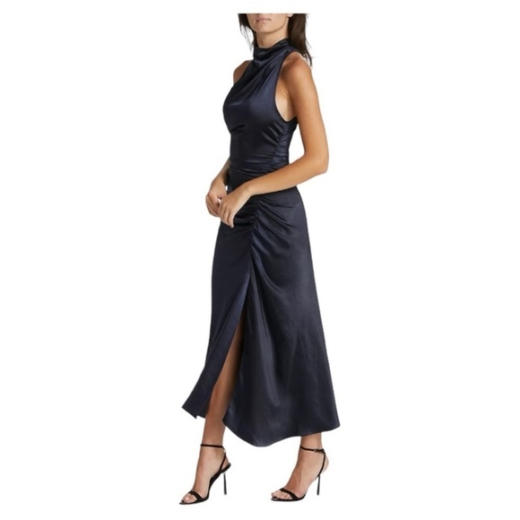A.L.C. Inez Satin Halter Dress - Picture 4 of 7